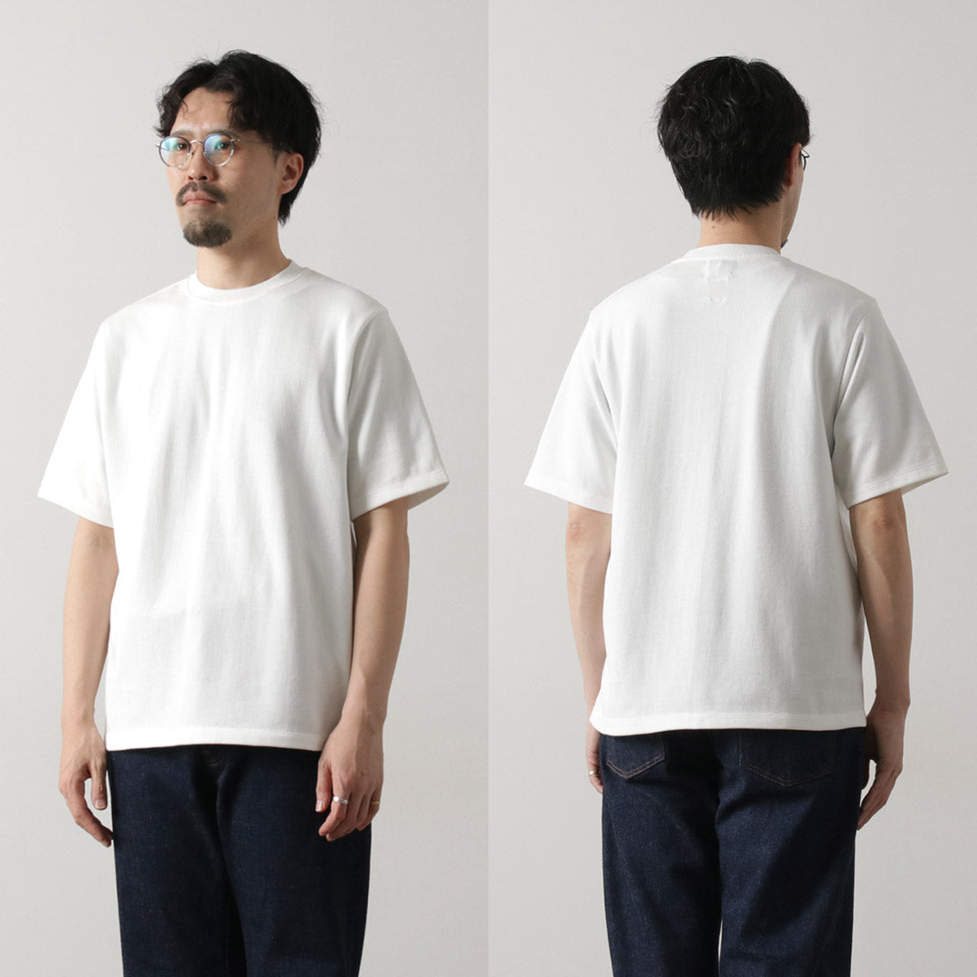 YONETOMI NEW BASIC / 硬质海岛棉横向圆体针织T恤