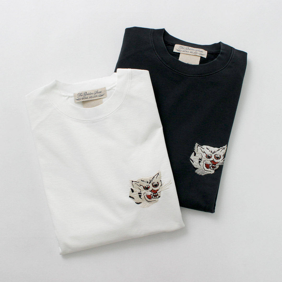 Camiseta de manga corta con cuello redondo Shelly Piled procesada por REMI RELIEF / SP (Tigre)