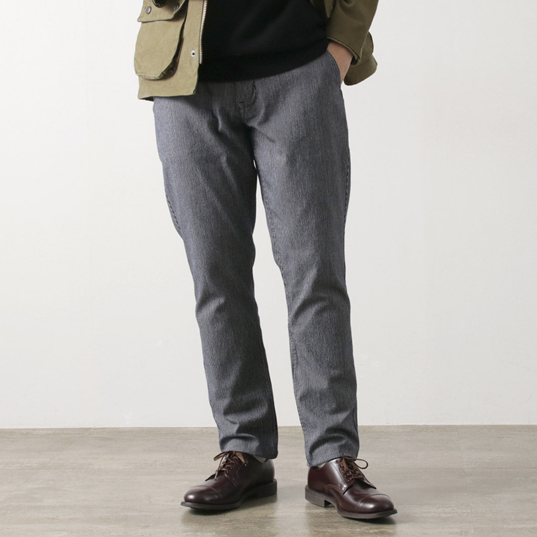 JAPAN BLUE JEANS / 와이드 테이퍼드 히코리 팬츠