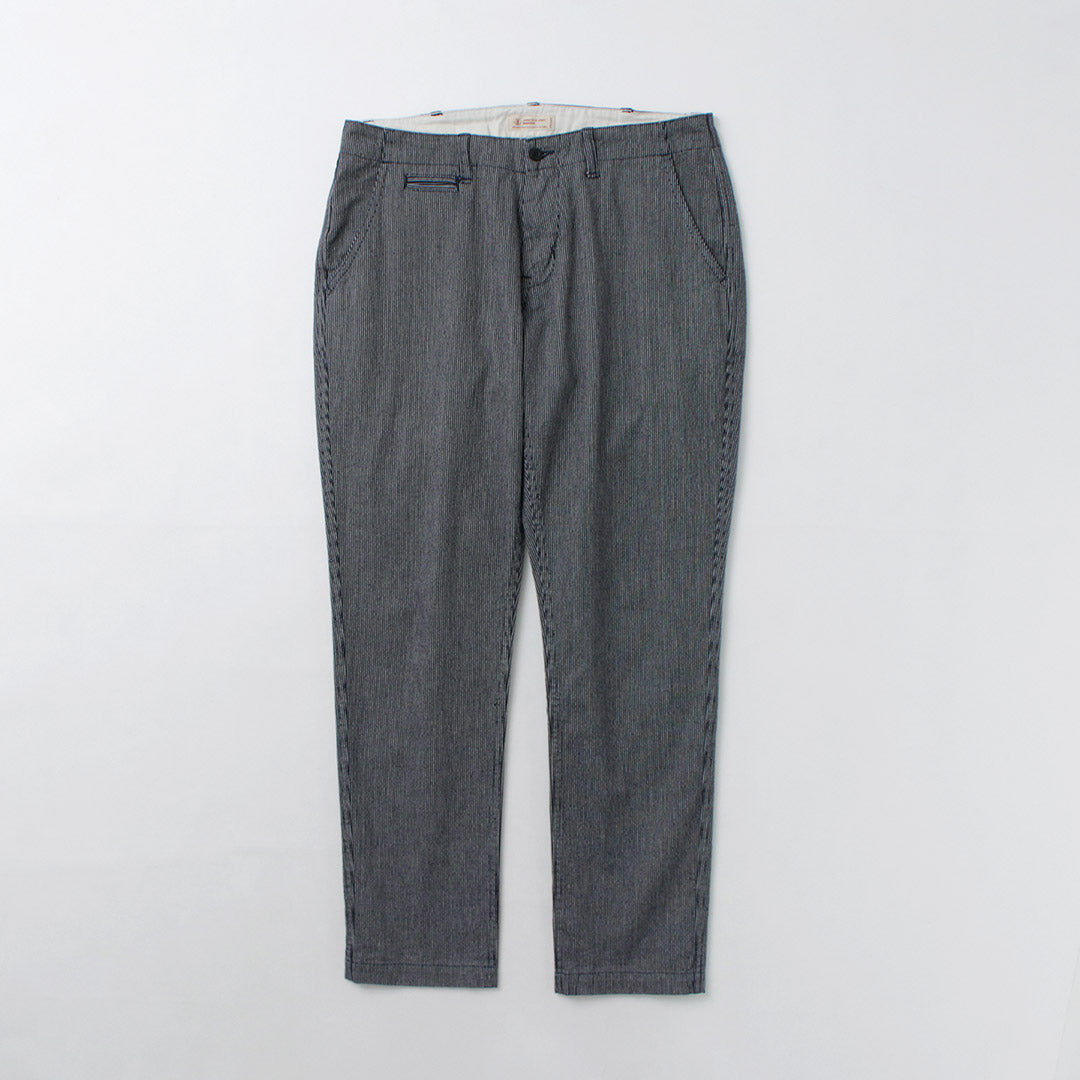 JAPAN BLUE JEANS / 와이드 테이퍼드 히코리 팬츠
