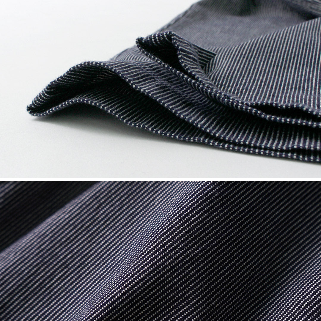JAPAN BLUE JEANS / 와이드 테이퍼드 히코리 팬츠