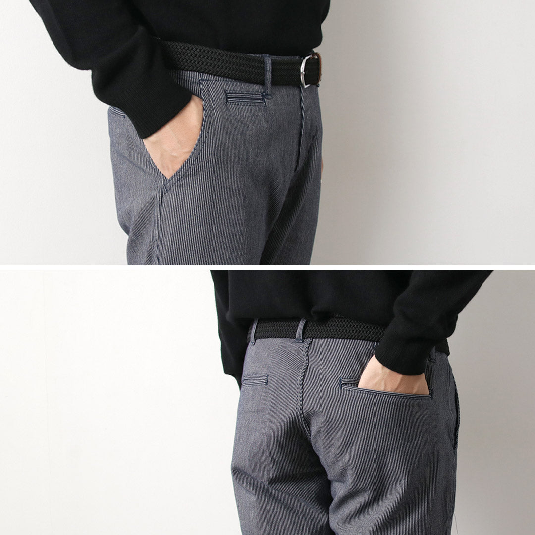 JAPAN BLUE JEANS / 와이드 테이퍼드 히코리 팬츠