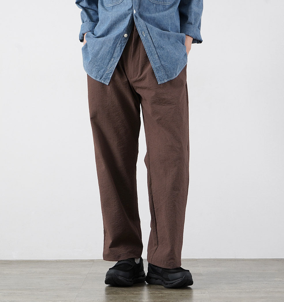 THOUSAND MILE / Seersucker Pleated Trousers