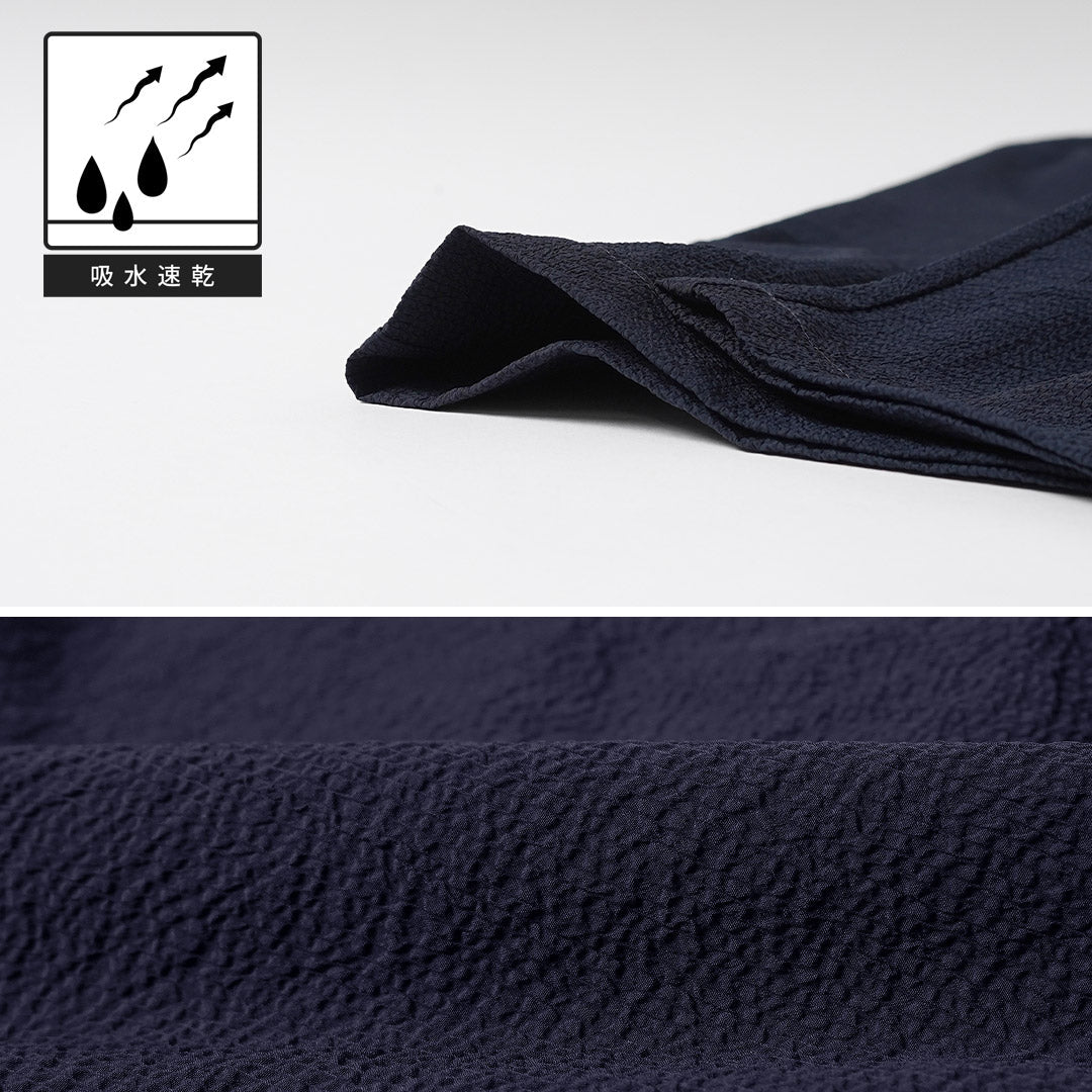 THOUSAND MILE / Seersucker Pleated Trousers