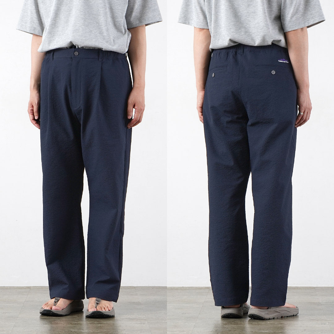 THOUSAND MILE / Seersucker Pleated Trousers