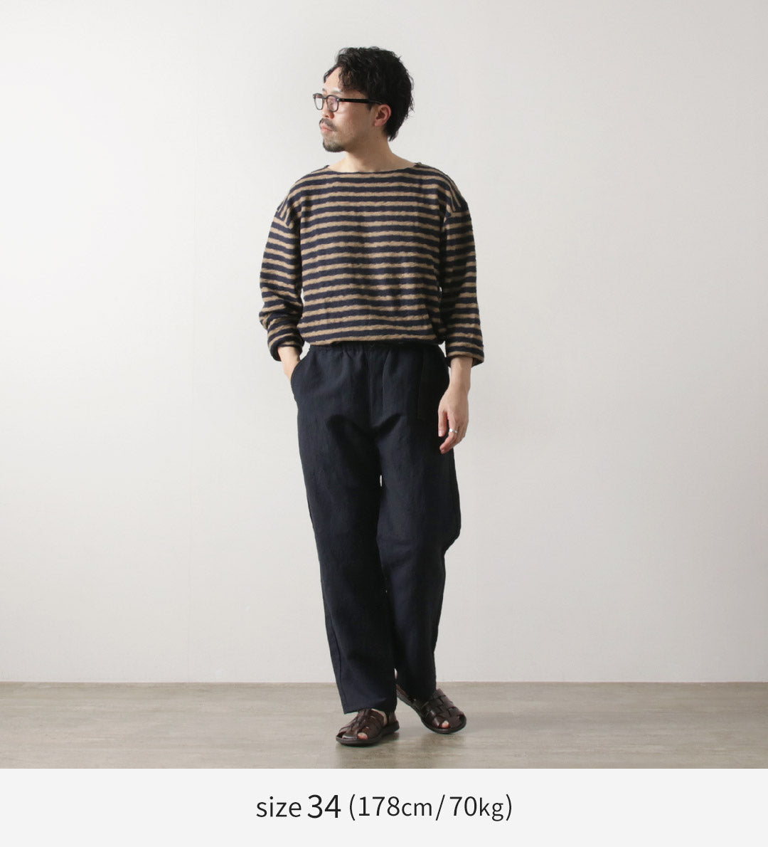 FUJITO / Linen Wool Tropical N.O.U.N Beltless Pants