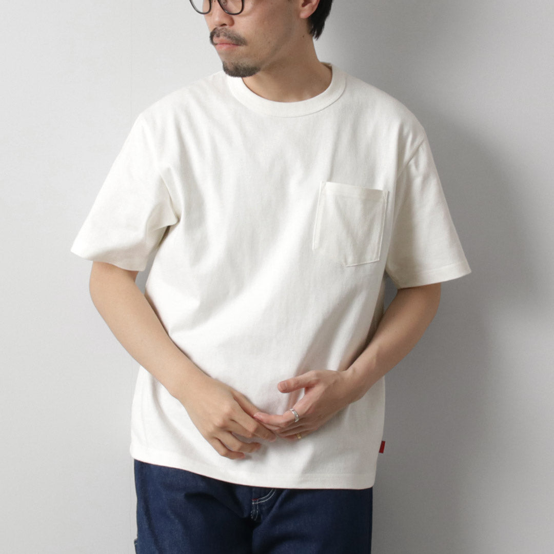 HEALTHKNIT / Camiseta con bolsillo y manga corta con cuello redondo y peso máximo de 9 oz