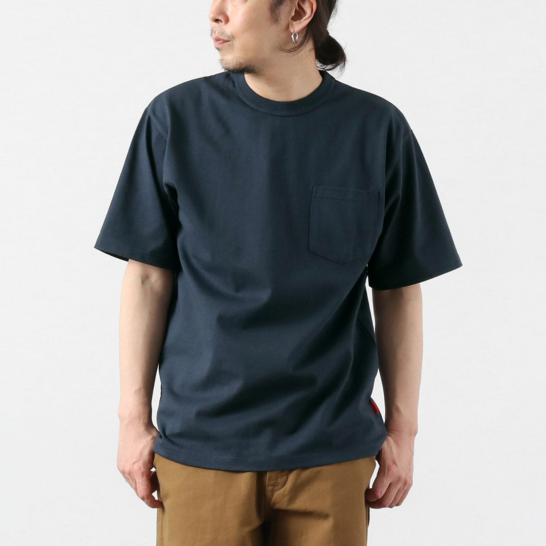 HEALTHKNIT / Camiseta con bolsillo y manga corta con cuello redondo y peso máximo de 9 oz
