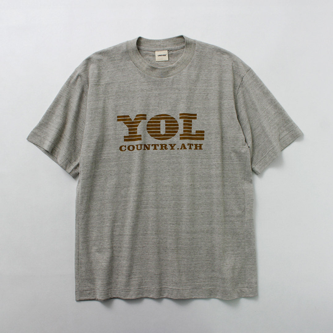 UNDYED / YOL 未染色有机棉印花 T 恤