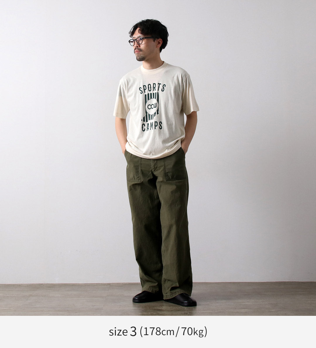 UNDYED / SPORTS CAMPS Undyed Organic Cotton Print T-Shirt