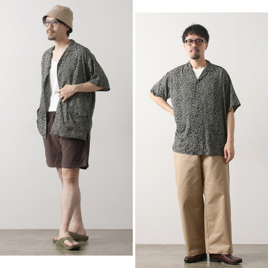 TOWNCRAFT / 人造丝海滩衬衫