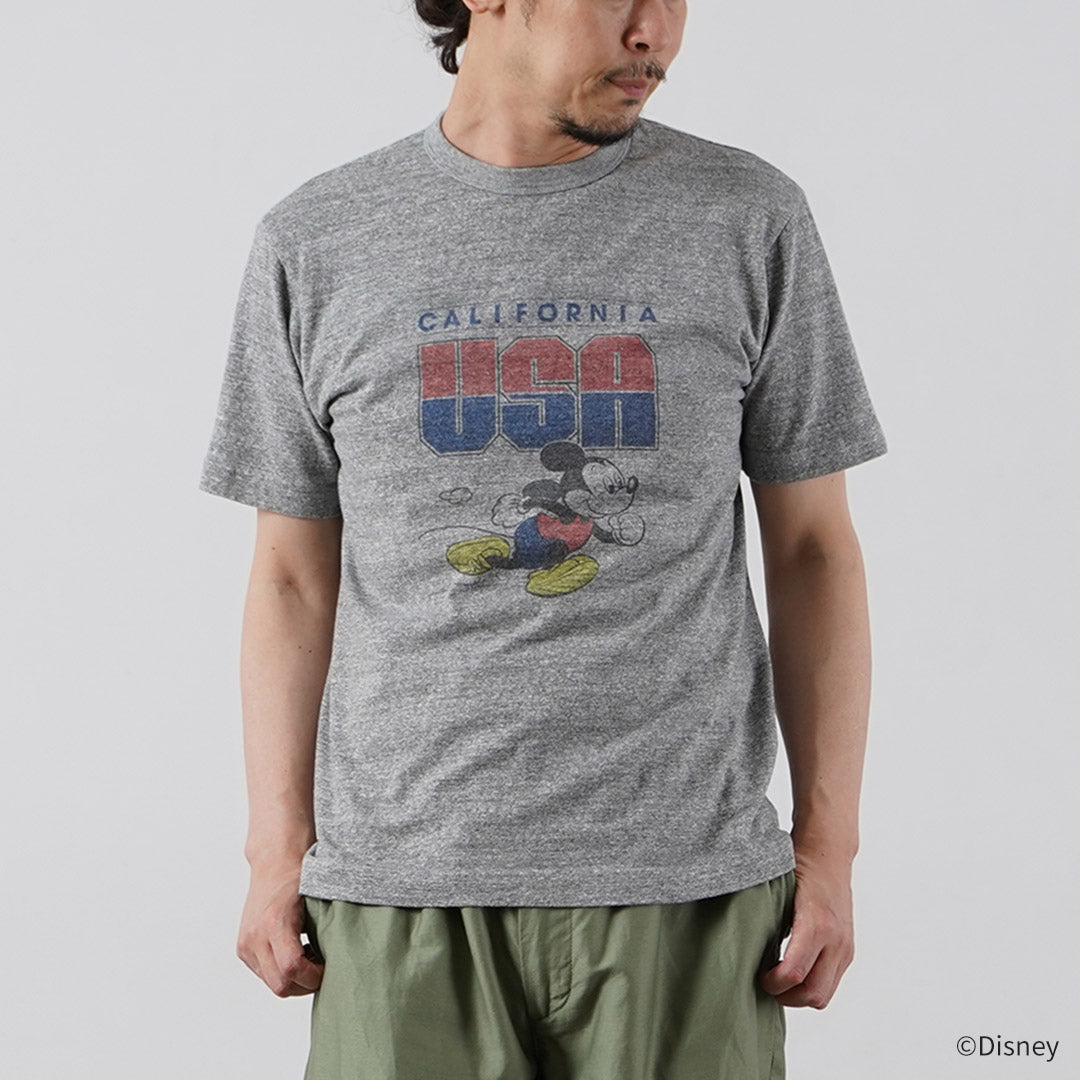 BARNS / Loopwheel Mickey T-Shirt USA CALIFORNIA