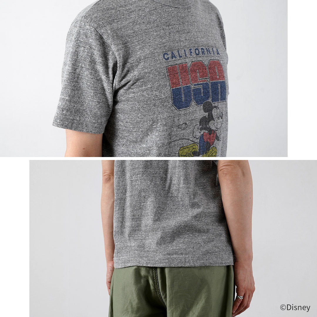 BARNS / Loopwheel Mickey T-Shirt USA CALIFORNIA