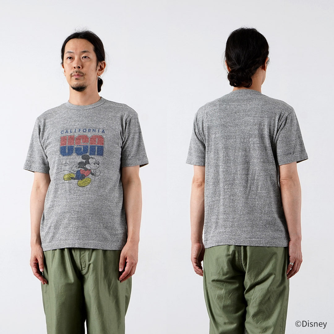 BARNS / Loopwheel Mickey T-Shirt USA CALIFORNIA