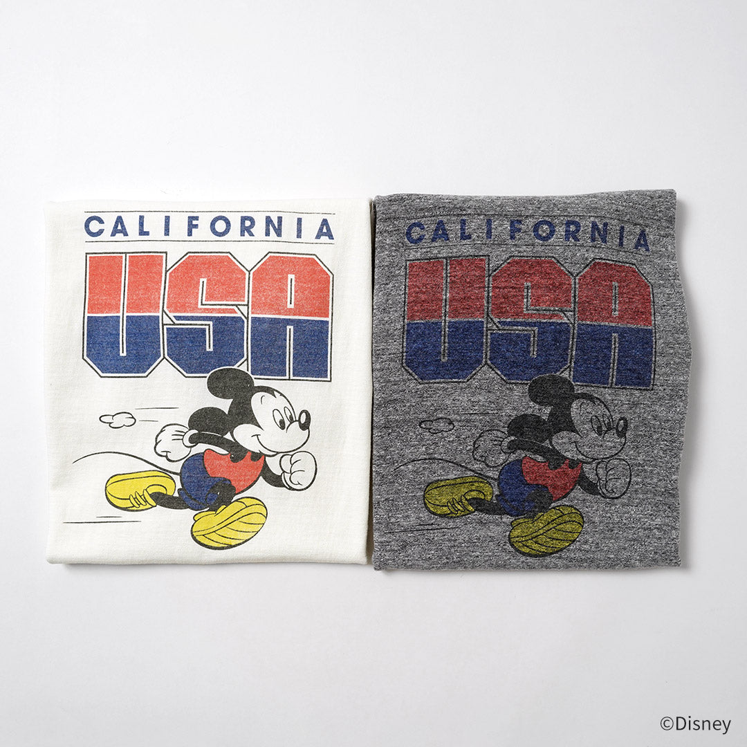 BARNS / Loopwheel Mickey T-Shirt USA CALIFORNIA