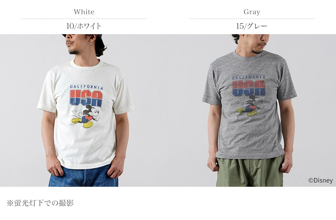 BARNS / Loopwheel Mickey T-Shirt USA CALIFORNIA