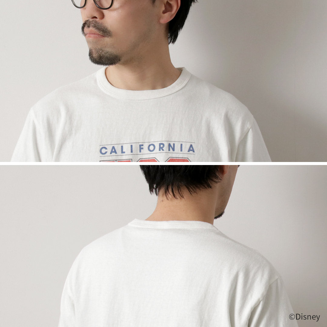 BARNS / Loopwheel Mickey T-Shirt USA CALIFORNIA