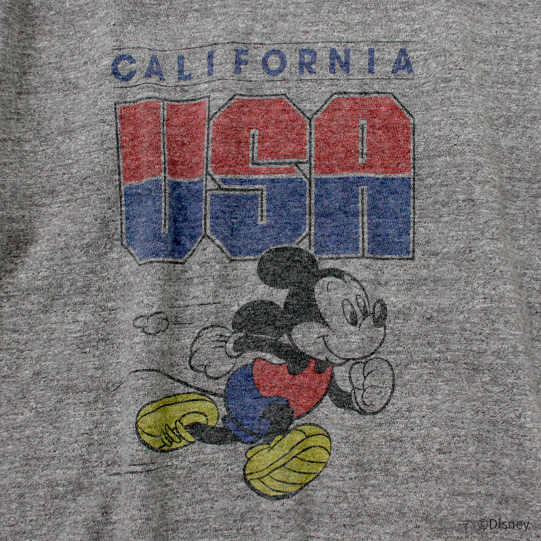 BARNS / Loopwheel Mickey T-Shirt USA CALIFORNIA