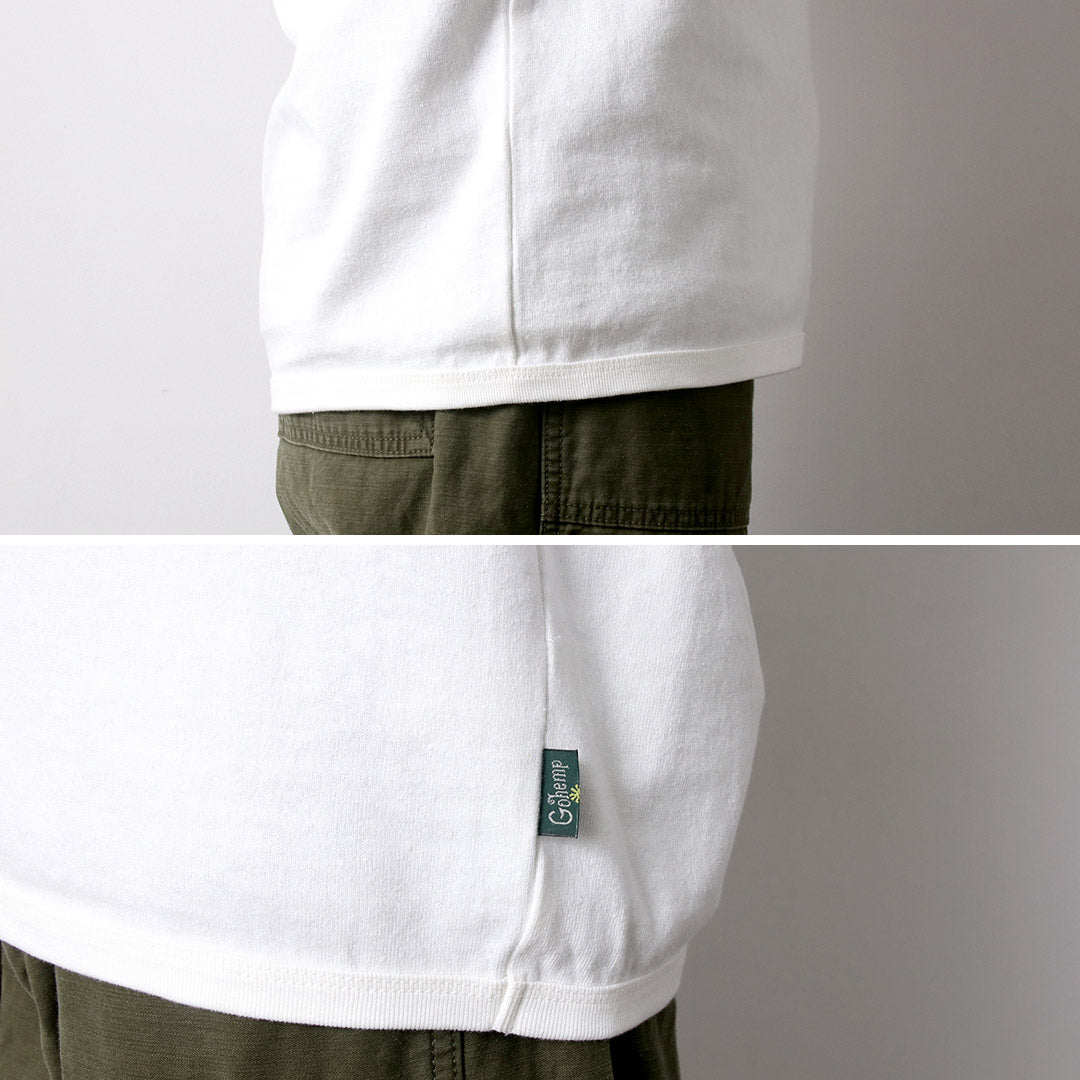 GOHEMP / T-shirt côtelé lourd 10oz