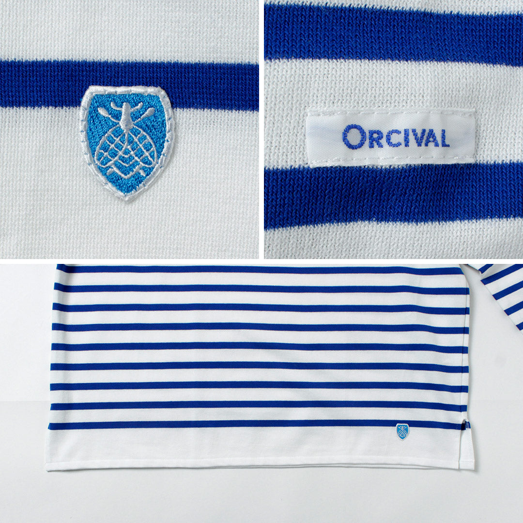 ORCIVAL / Pull à manches longues et col bateau coupe décontractée