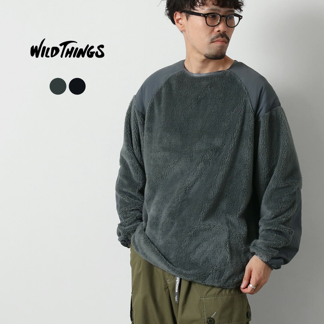 WILDTHINGS / 3 级 Shaggy 圆领套头衫