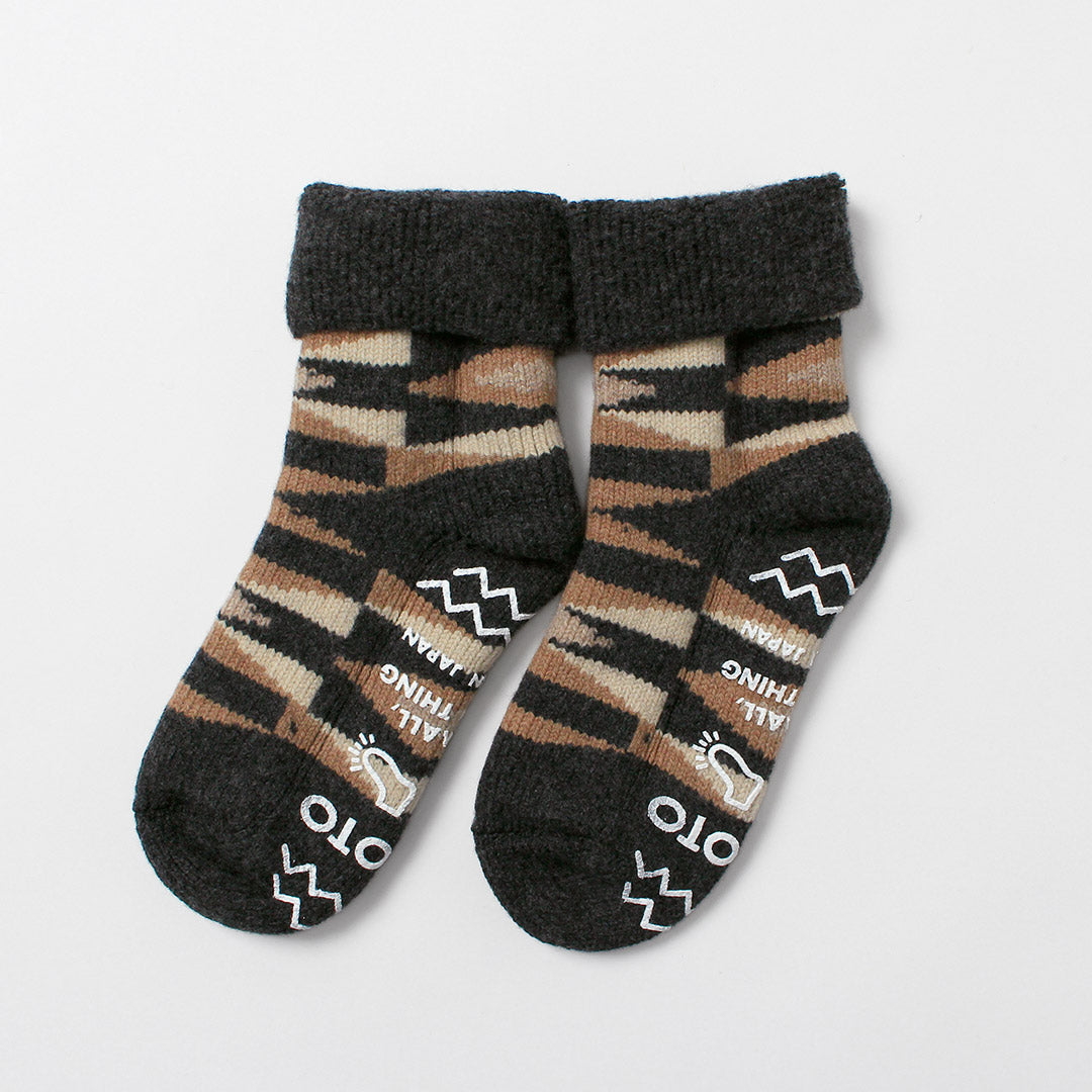 ROTOTO / Chaussettes de chambre en laine d'agneau mérinos Native