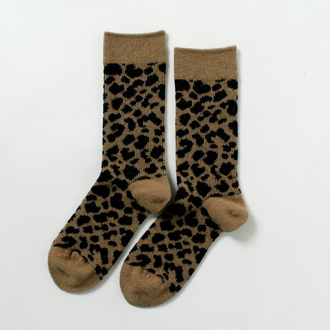 ROTOTO / Leopard Pattern Merino Socks