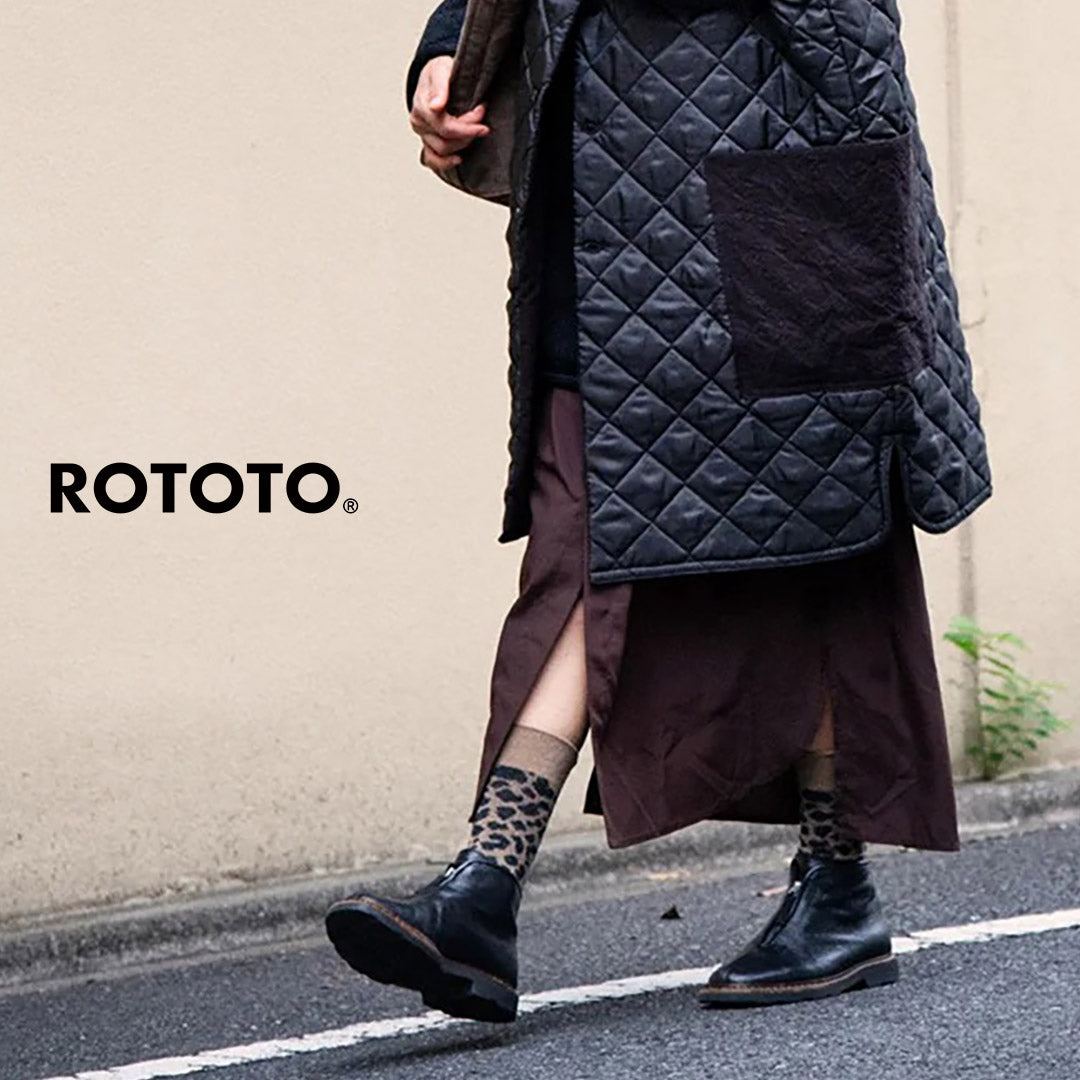 ROTOTO / Leopard Pattern Merino Socks