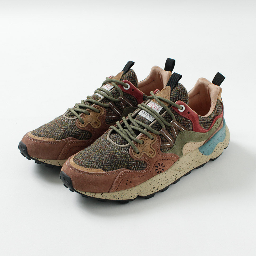 FLOWER MOUNTAIN / Yamano 3 Harris Tweed et baskets en daim de porc
