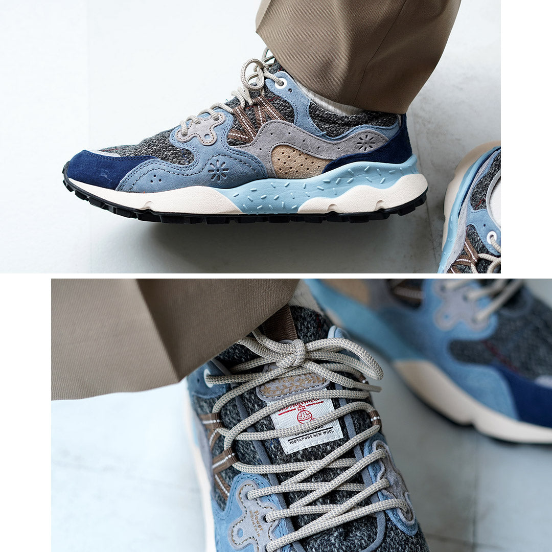 FLOWER MOUNTAIN / Yamano 3 Harris Tweed et baskets en daim de porc