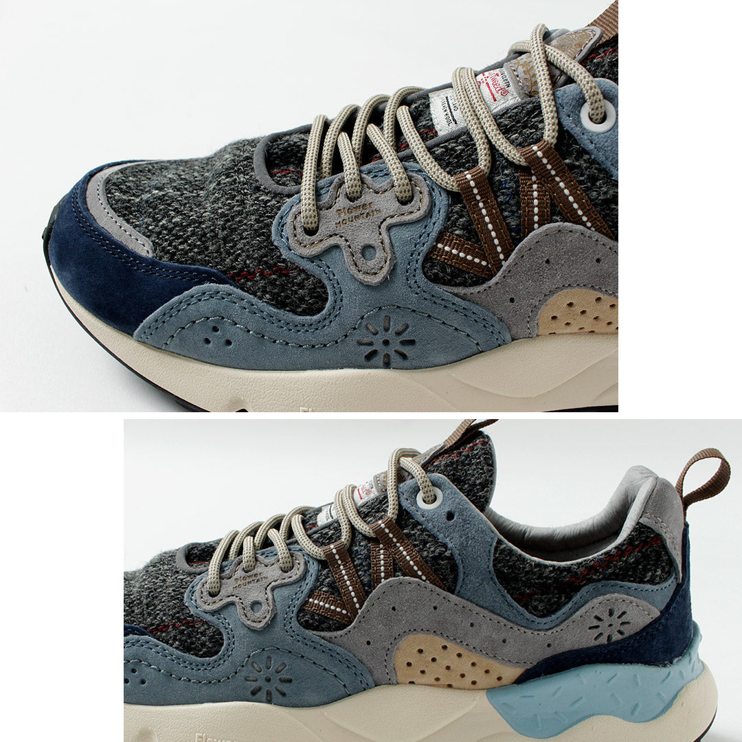 FLOWER MOUNTAIN / Yamano 3 Harris Tweed et baskets en daim de porc