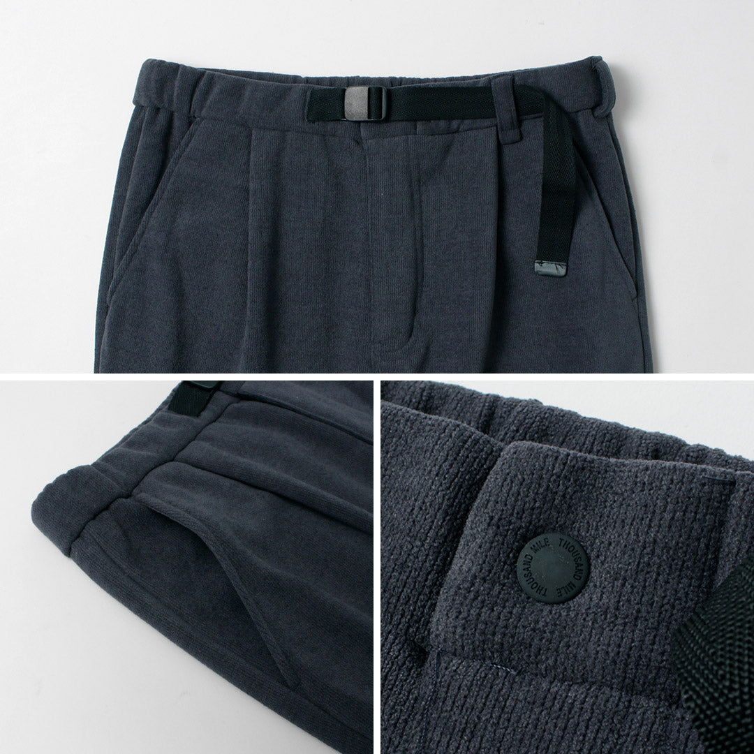 THOUSAND MILE / Knit Fleece Belt Pants