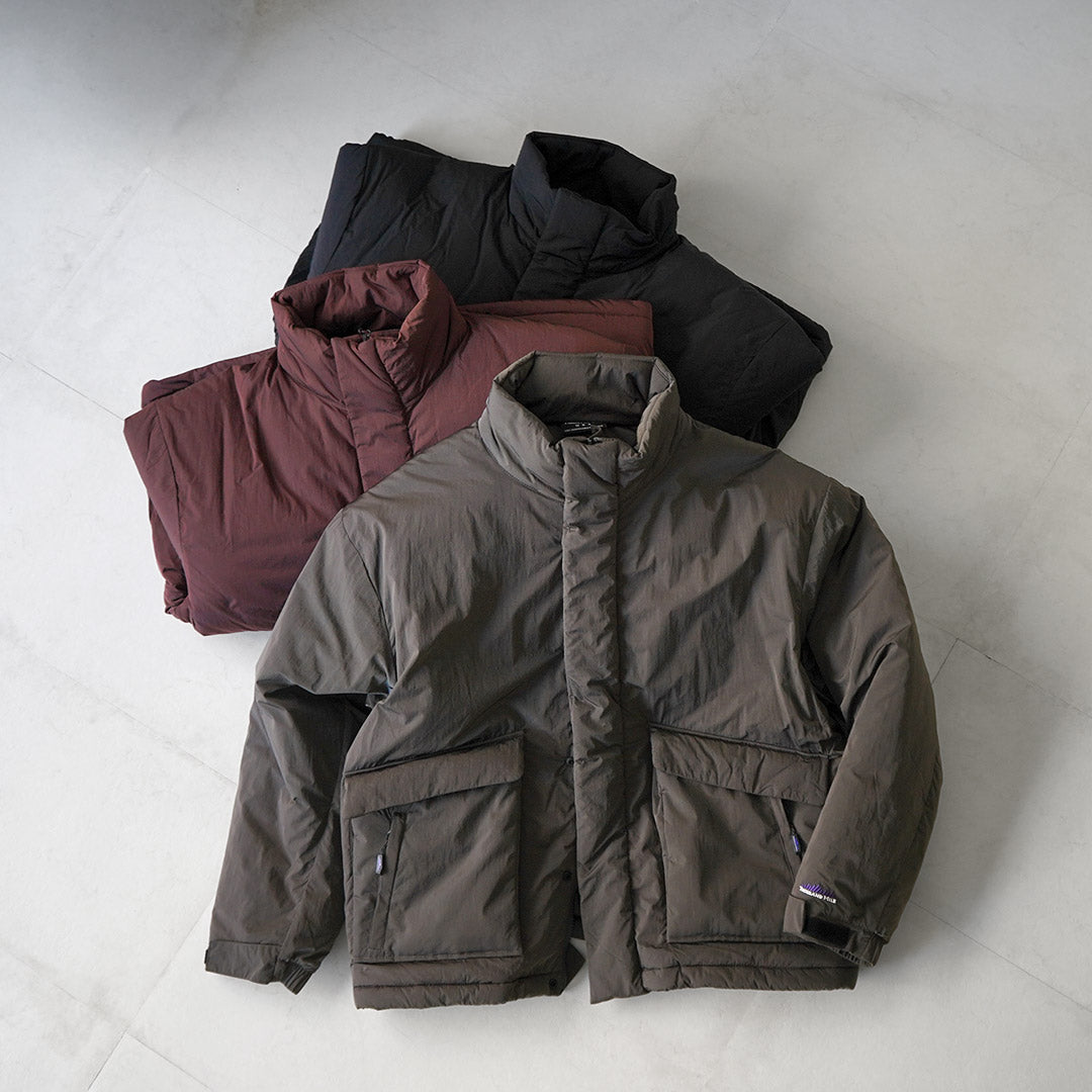 THOUSAND MILE / Stand Collar Padded Shadow Nylon Jacket