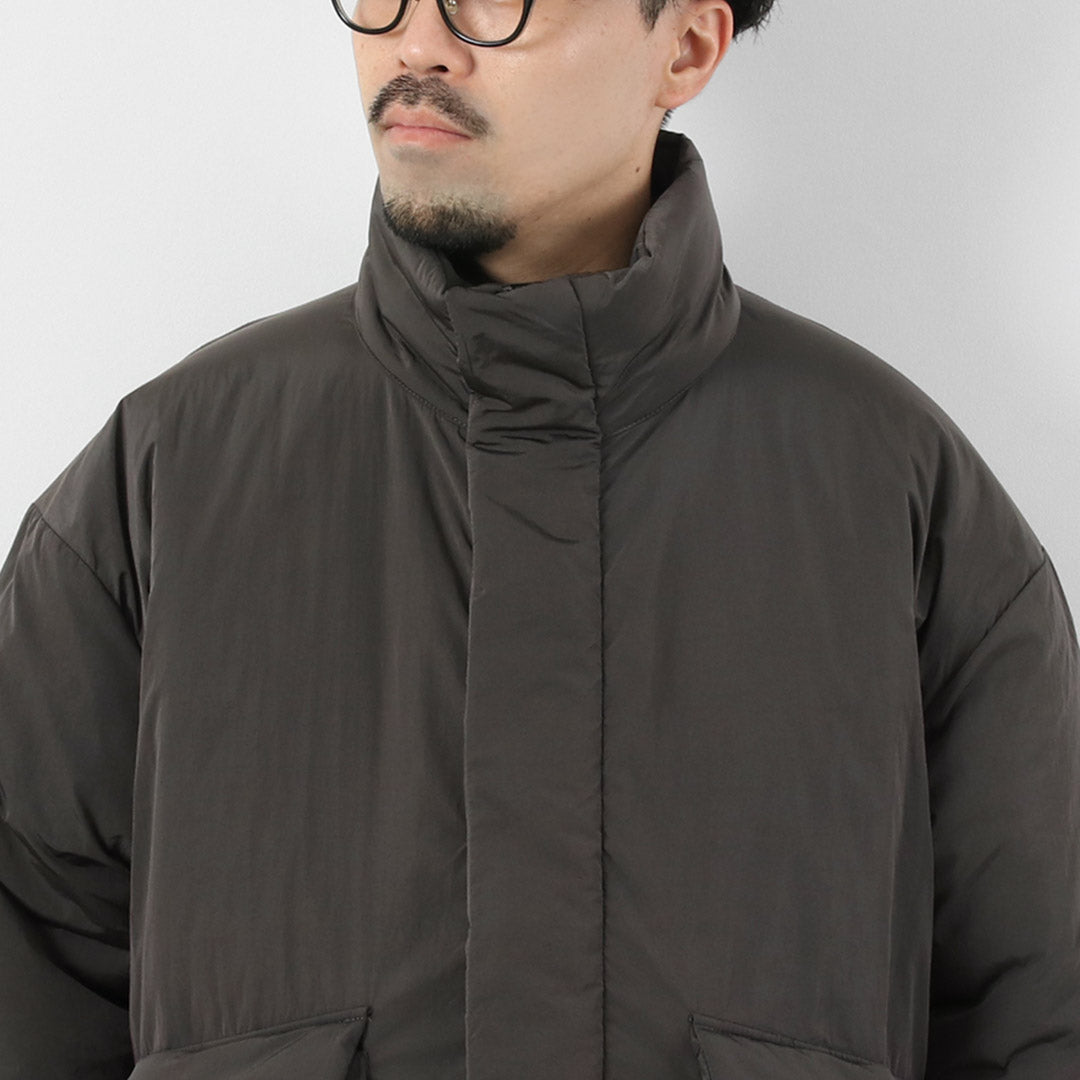 THOUSAND MILE / Stand Collar Padded Shadow Nylon Jacket