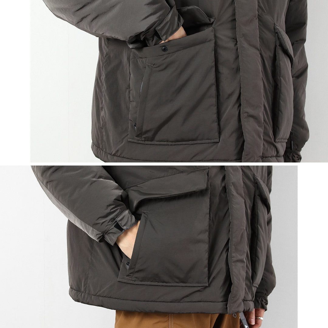 THOUSAND MILE / Stand Collar Padded Shadow Nylon Jacket