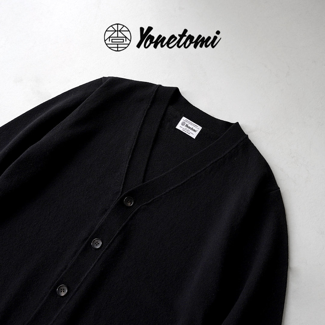 YONETOMI NEW BASIC / Rigid Cashmere Garment-Dyed Knit Cardigan