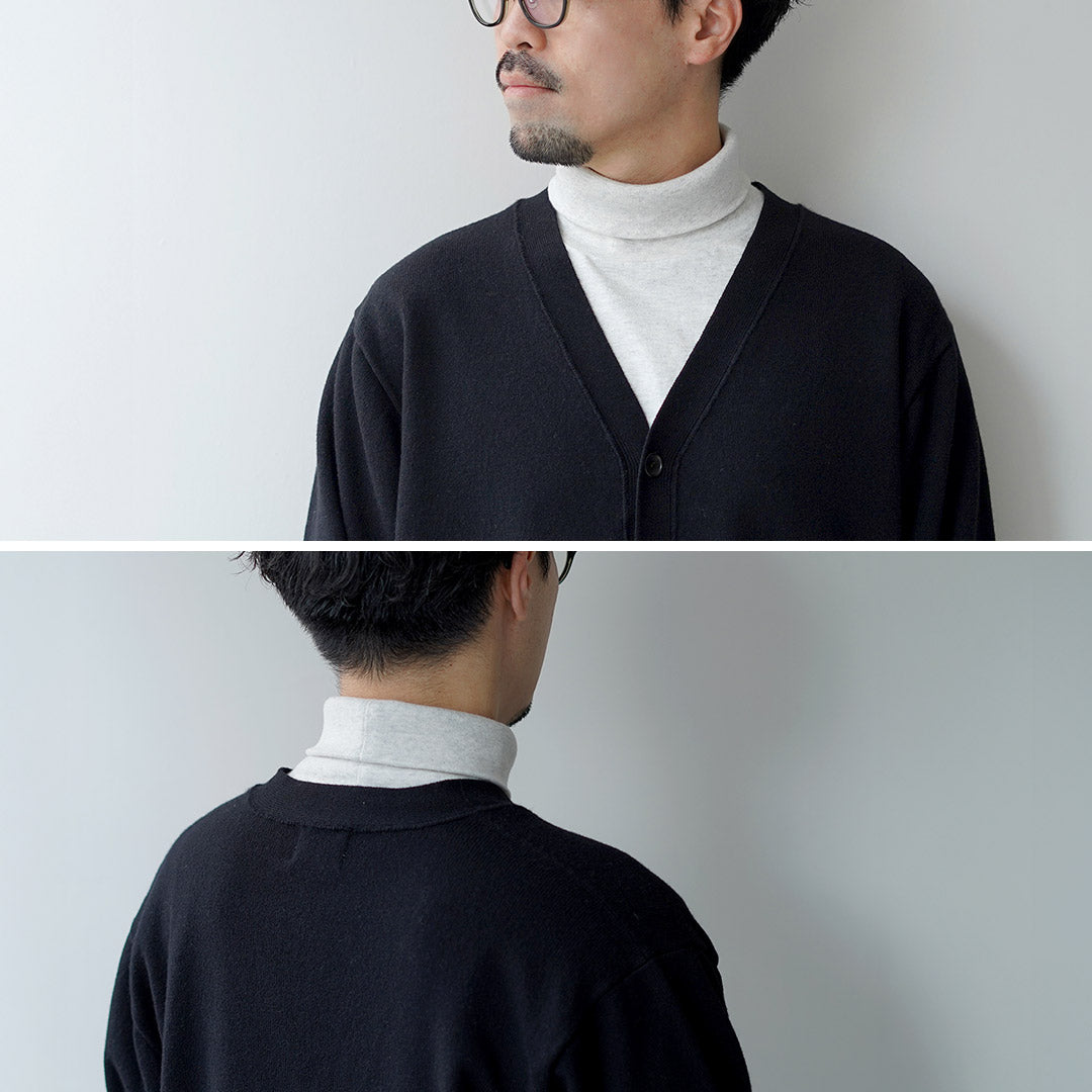 YONETOMI NEW BASIC / Rigid Cashmere Garment-Dyed Knit Cardigan