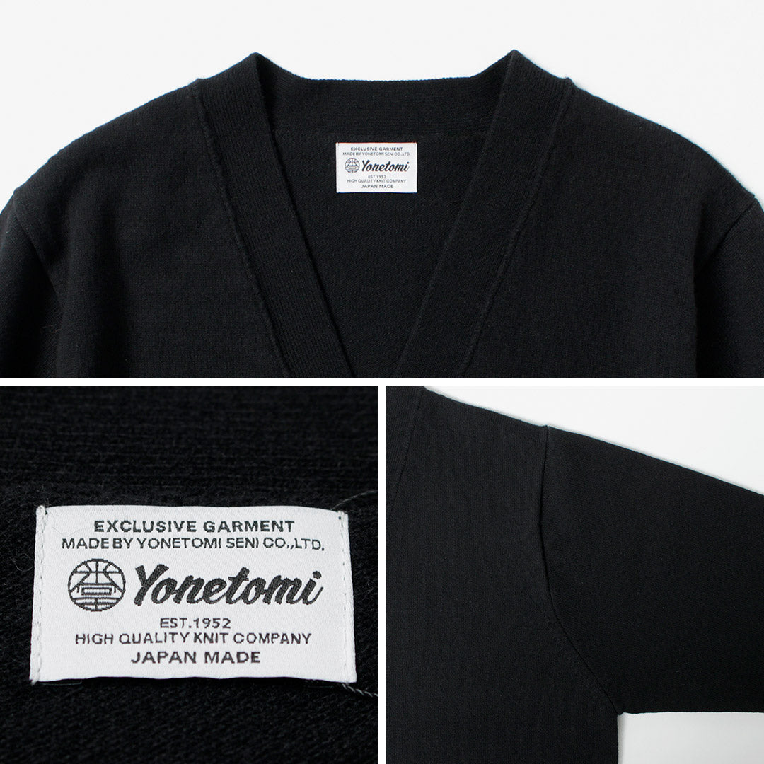 YONETOMI NEW BASIC / Rigid Cashmere Garment-Dyed Knit Cardigan