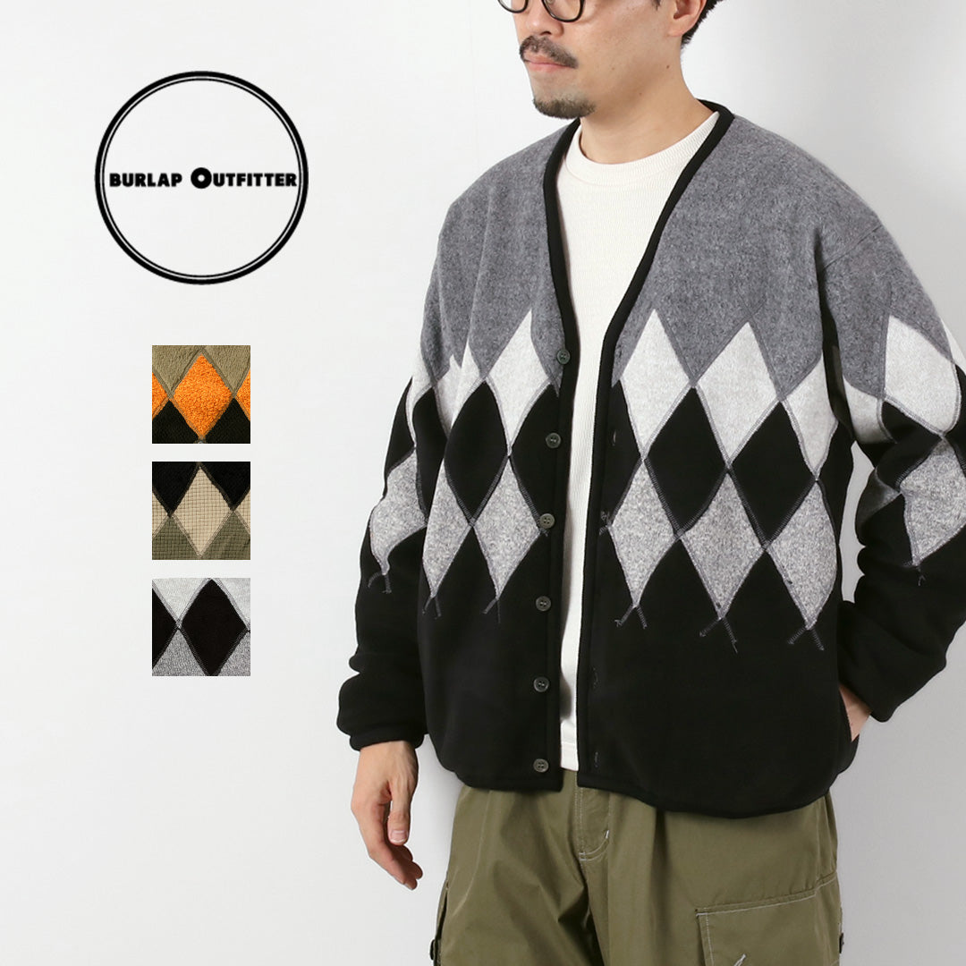 POURVOIRIE DE JUTE / Cardigan en polaire Argyle