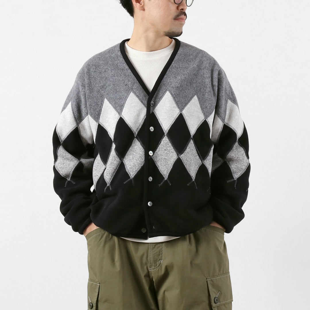POURVOIRIE DE JUTE / Cardigan en polaire Argyle