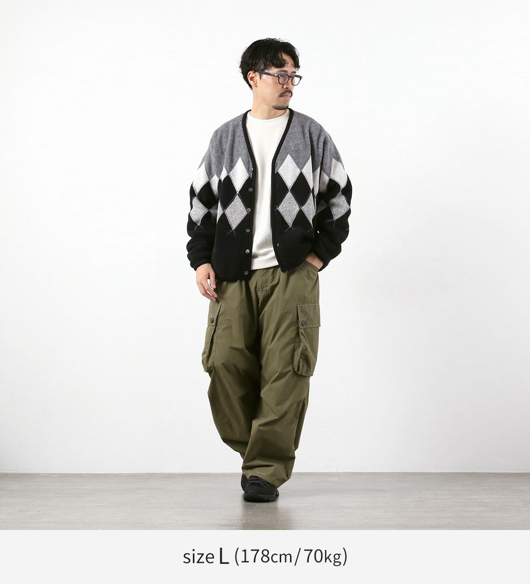 POURVOIRIE DE JUTE / Cardigan en polaire Argyle