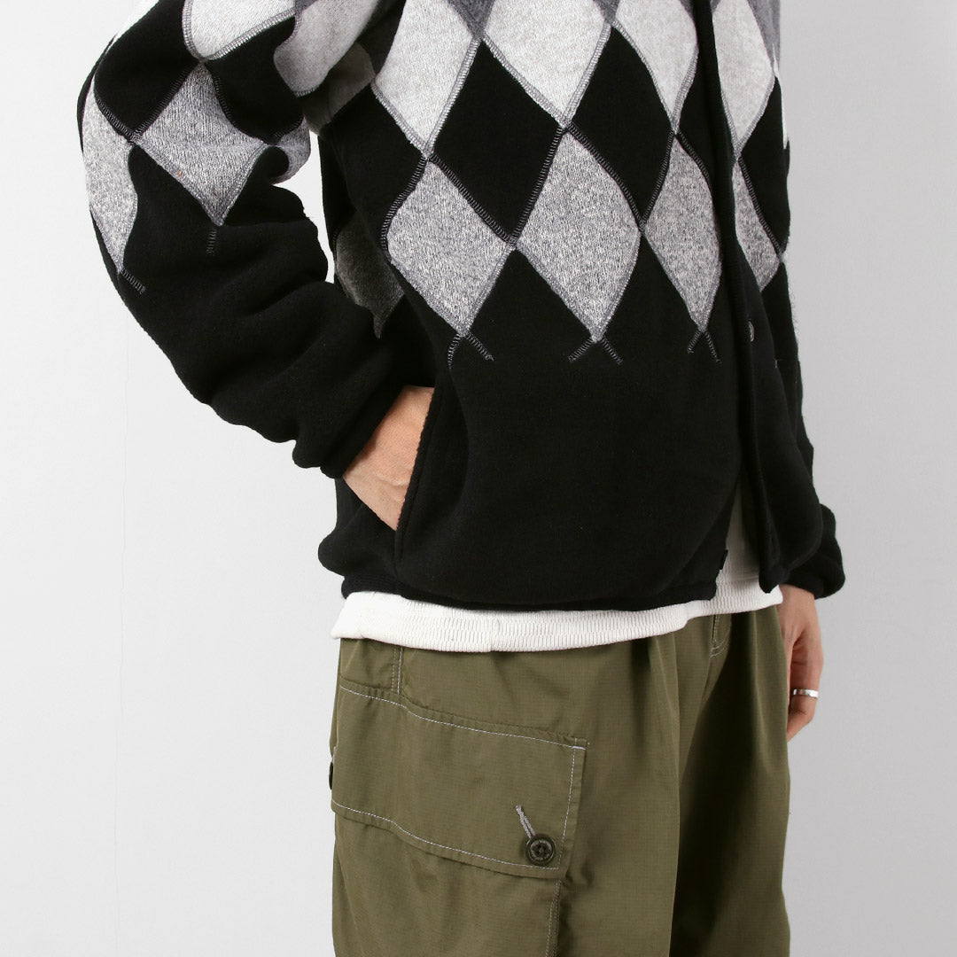 POURVOIRIE DE JUTE / Cardigan en polaire Argyle