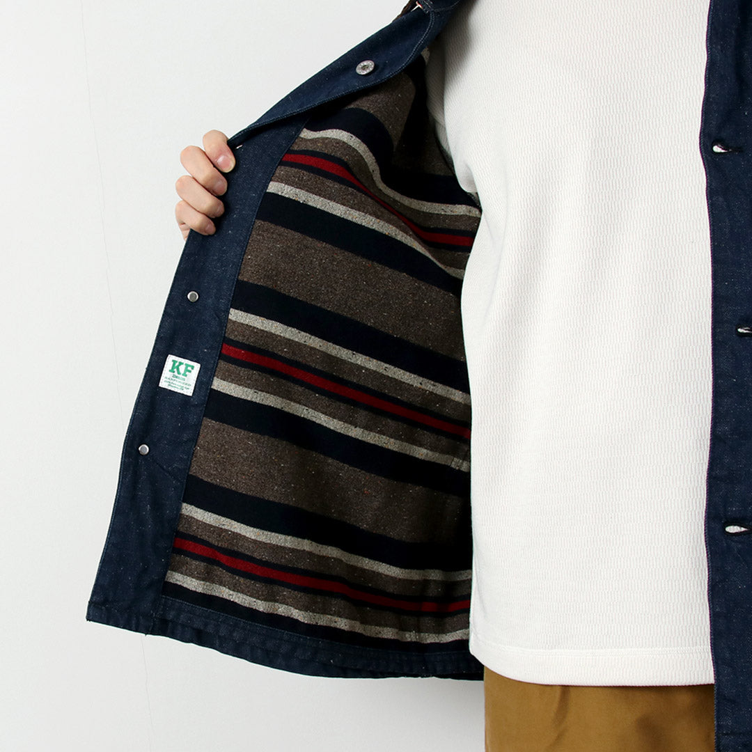 FOB FACTORY / F2456 Denim Chore Jacket with Blanket Liner