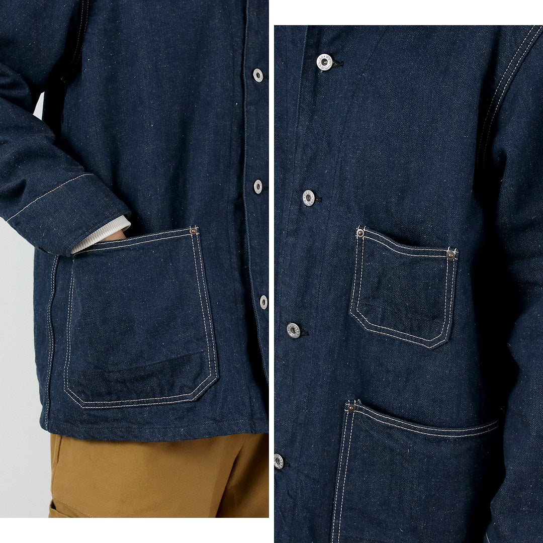 FOB FACTORY / F2456 Denim Chore Jacket with Blanket Liner