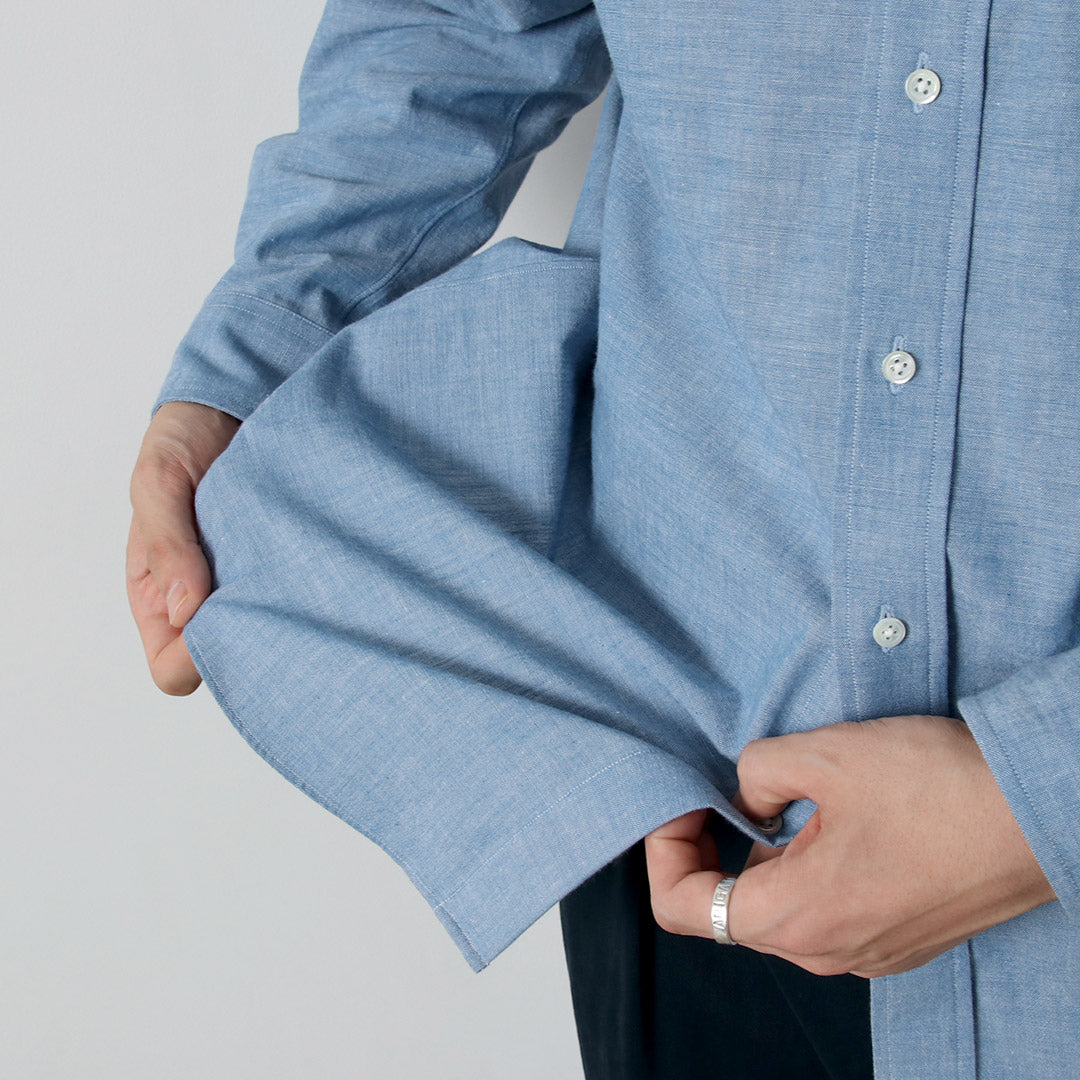 D.C.WHITE / Camisa de vestir con cuello americano