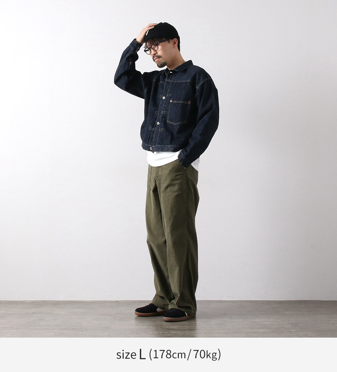 REMI RELIEF / Chaqueta vaquera de un lavado modelo WWII de mezclilla de 12 oz
