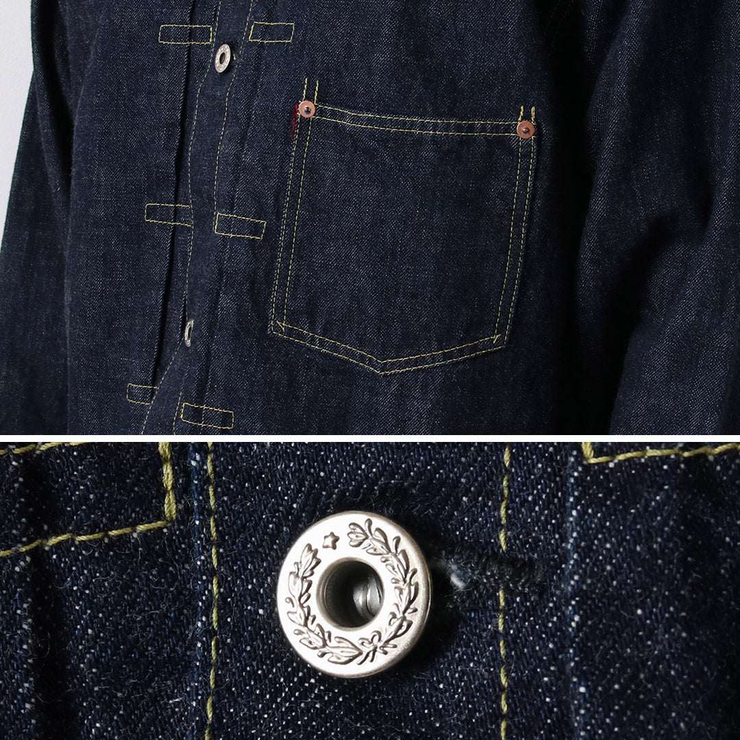 REMI RELIEF / Chaqueta vaquera de un lavado modelo WWII de mezclilla de 12 oz
