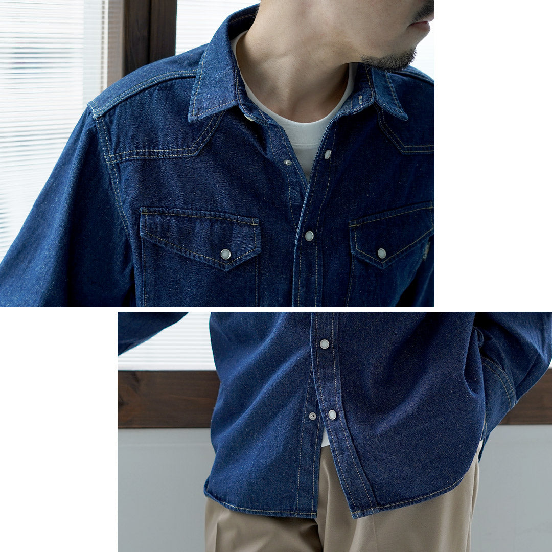 GOHEMP / Camisa vaquera vaquera de 7,5 oz