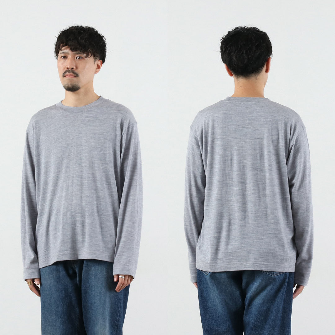 FILMELANGE / Camiseta de manga larga de punto de lana merino Woods New Zealand