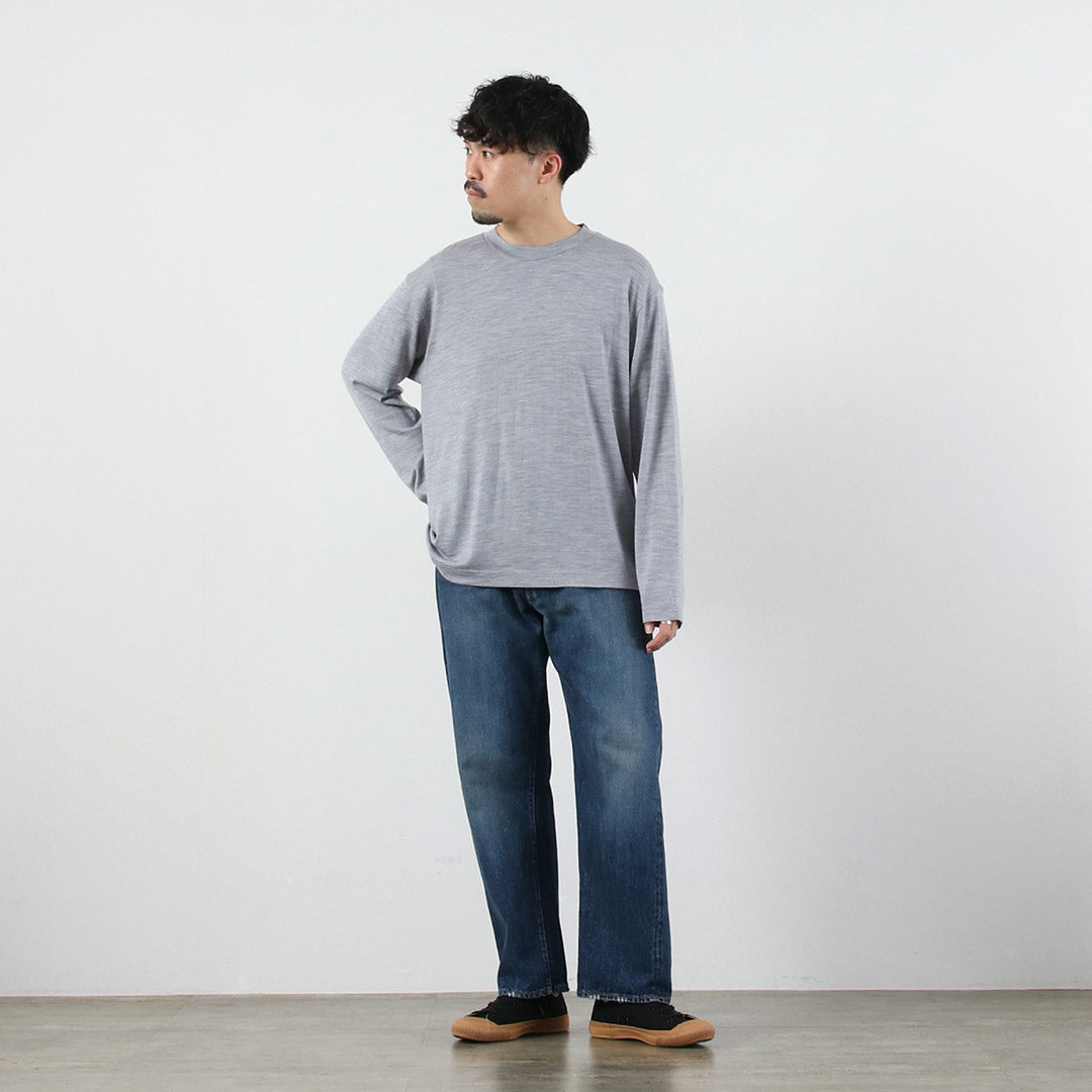 FILMELANGE / Camiseta de manga larga de punto de lana merino Woods New Zealand